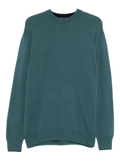 Paul & Shark Crew-neck Sweater In Green
