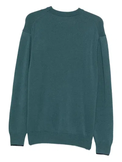 Paul & Shark Crew-neck Sweater In Green