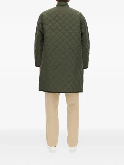 Lavenham Mickfield Quilted-pattern Coat In Green