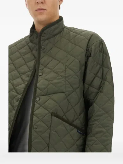 Lavenham Mickfield Quilted-pattern Coat In Green