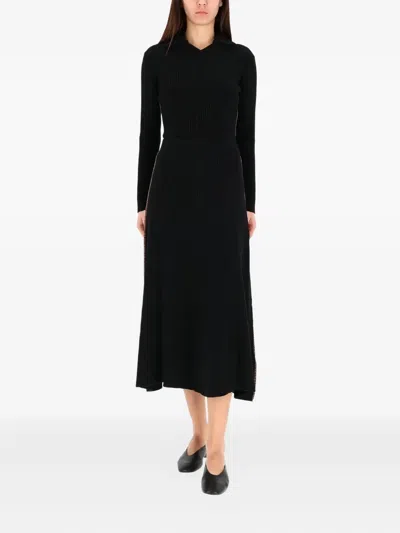 Paul Smith Midi Knitwear With Side Zipper And V Neck In Black