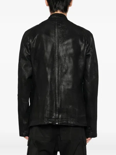 Julius Distressed Denim Jacket In Black