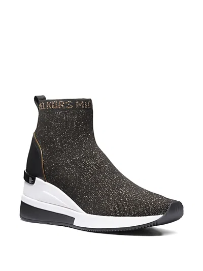 Michael Michael Kors 38mm Logo-lettering Sneakers In Black