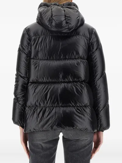 Tatras Quilted Hooded Jacket With Side Pockets In Black