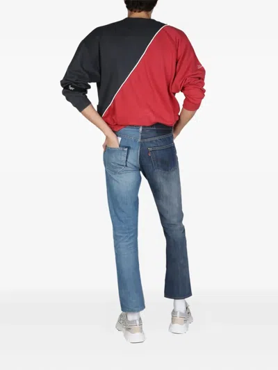 拼贴设计牛仔裤