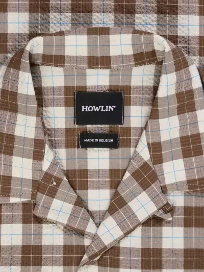 Howlin' Checked Short-sleeve Shirt In Brown