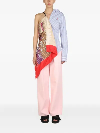 条纹围巾连衣裙