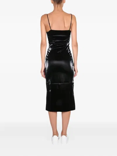 Mcq By Alexander Mcqueen Midi Dress With Thin Adjustable Straps In Black