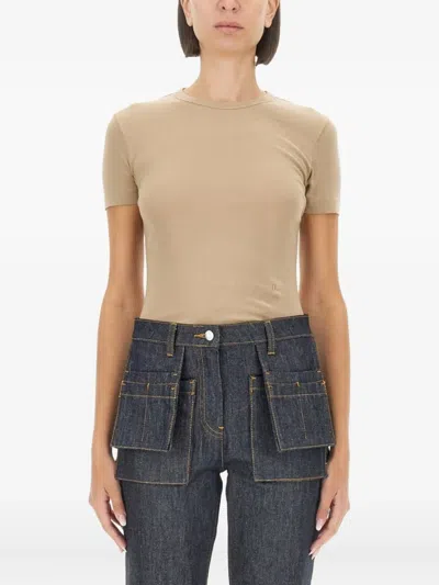 Helmut Lang Short-sleeve T-shirt In Brown