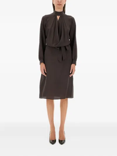 Kiton Michael Michael Kors Studded Floral Lace Shirt In Brown