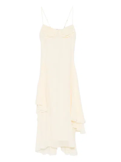 HARVEY 荷叶边中长连衣裙