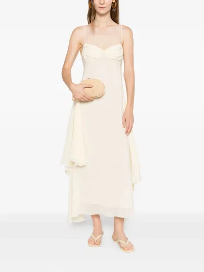 HARVEY 荷叶边中长连衣裙