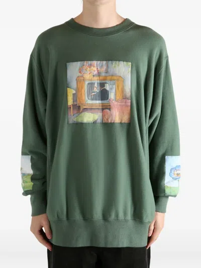 Undercover Graphic-print Sweatshirt In Green