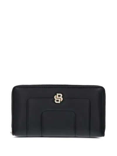 Hugo Boss Logo-plaque Wallet In Black