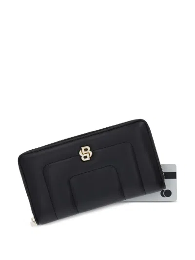 Hugo Boss Logo-plaque Wallet In Black