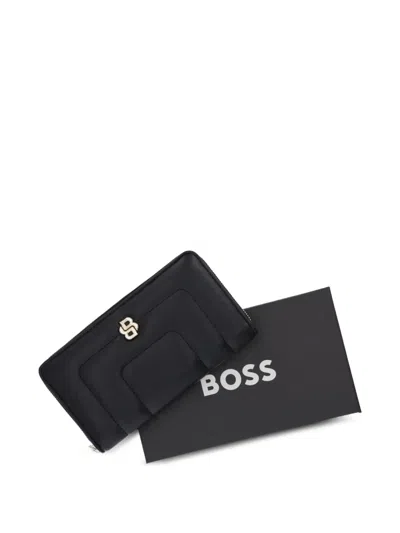 Hugo Boss Logo-plaque Wallet In Black