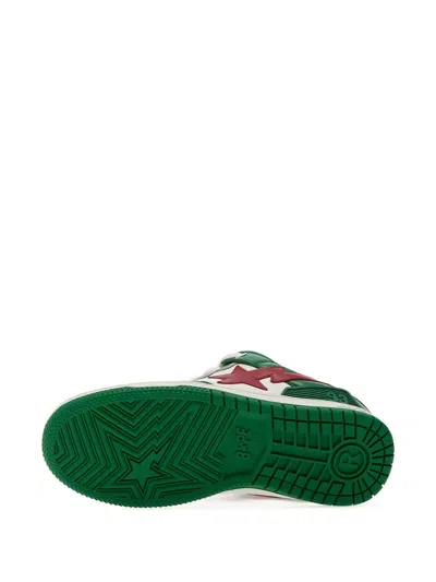 A Bathing Ape Sk8 Sta 1 Sneakers In Green