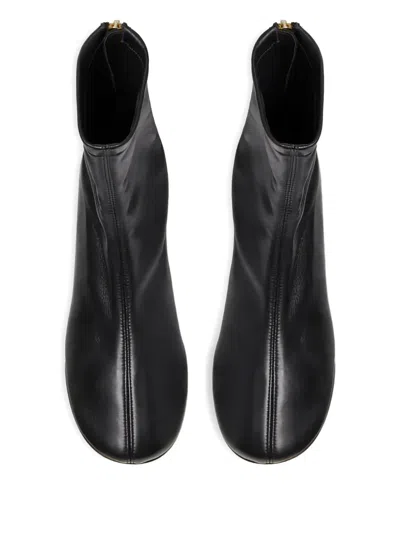 Dear Frances 50mm Harlie Leather Ankle Boot In Black