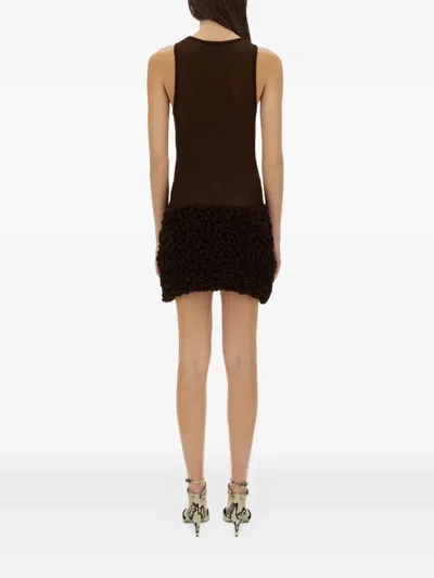 Selia Richwood Mini "poncik" Dress In Brown