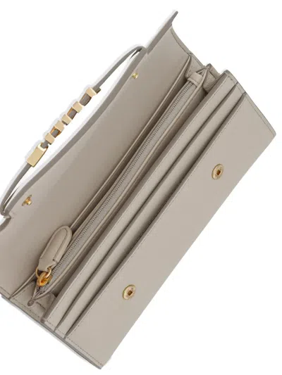 Dkny Logo-lettering Wallet In Gray