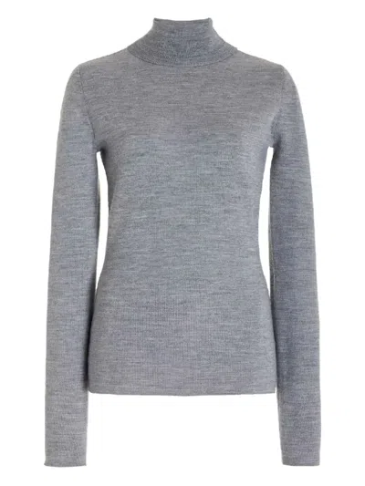 Gabriela Hearst May Knit Turtleneck In Heather Grey Merino Wool Cashmere In Gray