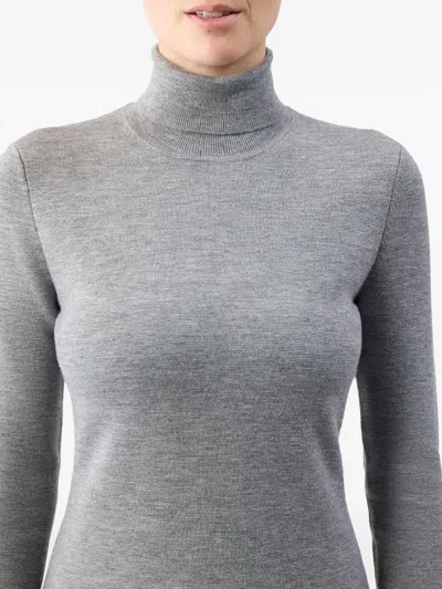Gabriela Hearst May Knit Turtleneck In Heather Grey Merino Wool Cashmere In Gray