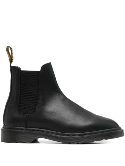 Dr. Martens Leather Boots In Black