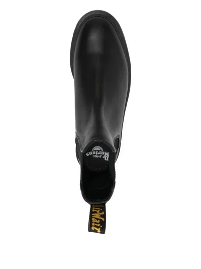 Dr. Martens Leather Boots In Black