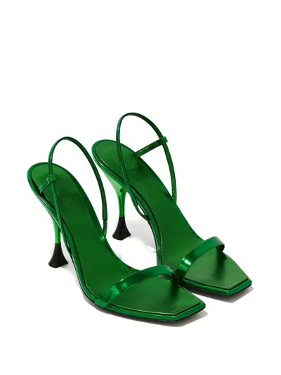 3juin 95mm Square-toe Sandals In Green