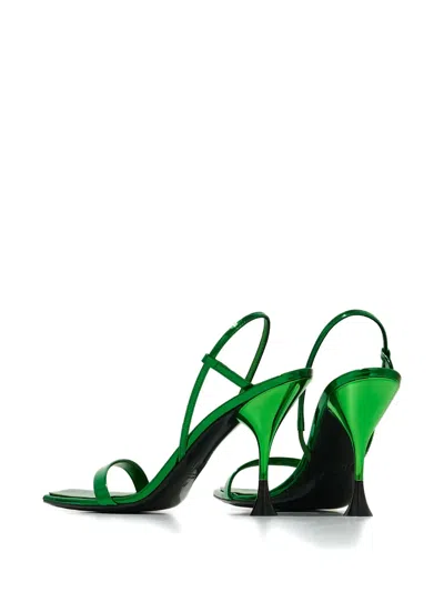 3juin 95mm Square-toe Sandals In Green