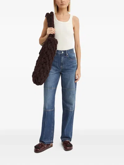 Helmut Lang Logo Embroidered Top In White