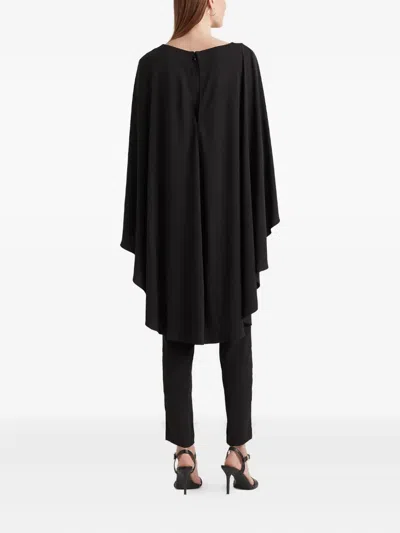 Ralph Lauren Belted Crew-neck Jumpsuit In Black