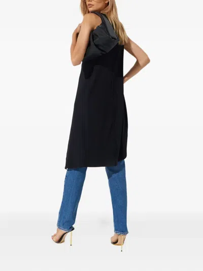 Free People Button Sleeveless Mini Dress In Black