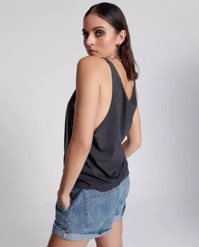 One Teaspoon Lightning-print Top In Gray