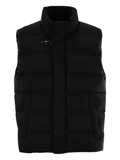 Fay High-neck Padded Gilet In Black