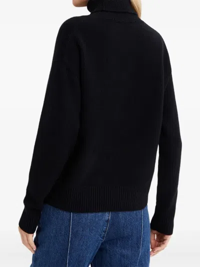 Fay Logo-embroidered Sweater In Black