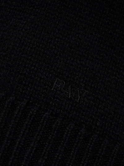 Fay Logo-embroidered Sweater In Black