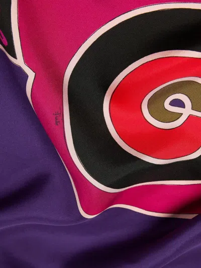 Pucci Triangle Scarf Featuring Bold Pattern In Multi