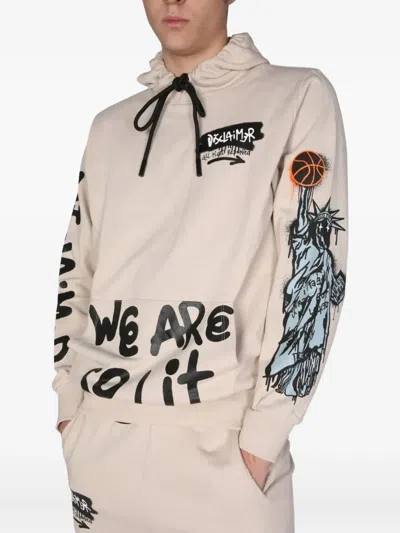 Disclaimer Sweatshirt With Logo Print In Pink