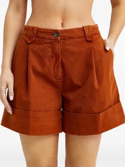 Fay Belt-loop Shorts In Brown