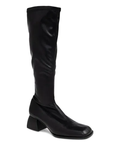 Nodaleto Leather Knee-high Boots In Black