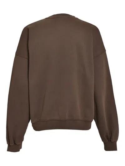 Breath Angel-logo Crew-neck Sweatshirt In Brown