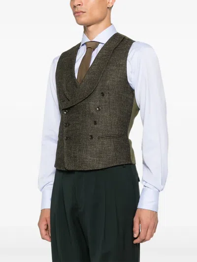 Tagliatore Ben Waistcoat In Green