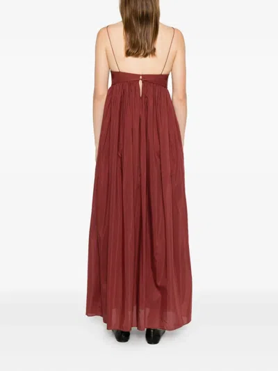 Matteau Voluminous Bralette Midi Dress In Brown