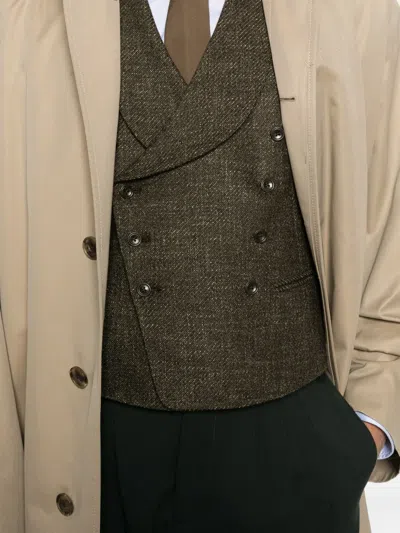 Tagliatore Ben Waistcoat In Green