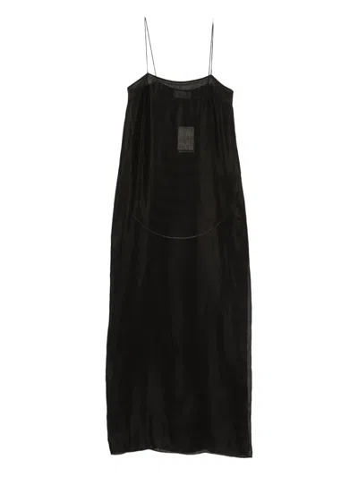 Matteau Sheer Cami Midi Dress In Black