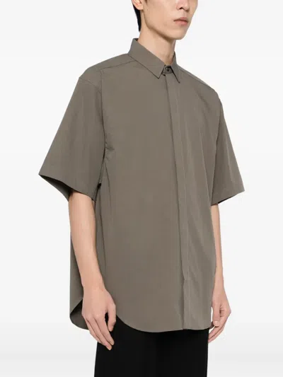 Fear Of God Classic Short Sleeve Button-up Shirt In Gray