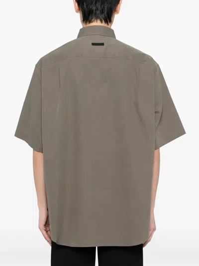 Fear Of God Classic Short Sleeve Button-up Shirt In Gray