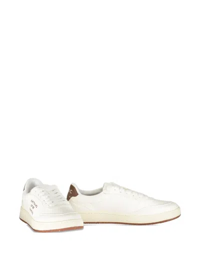 Acbc White Minimalist Sneakers With Details In White