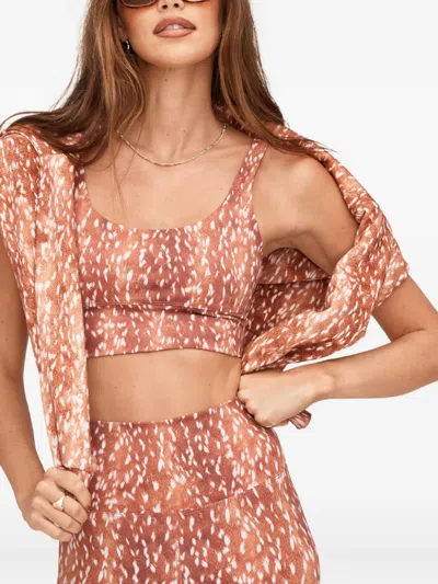 Beach Riot Leach Strappy Top In Brown